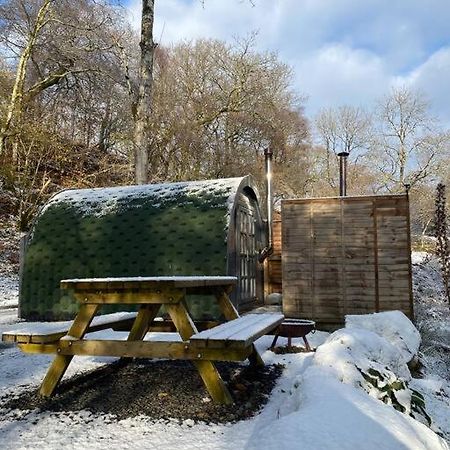 Ferienwohnung Pine Cosy Winter Cabin - Hot Tub & Log Burner Barmouth Exterior foto